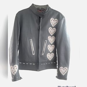 Custom Leather Motorcycle Jacket with built in elbow pads